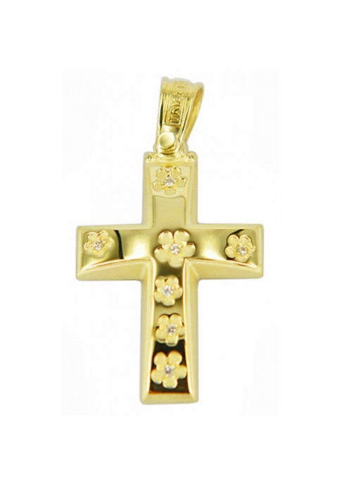 Σταυρός 14 Καράτια Χρυσός ΤΡΙΑΝΤΟΣ Γυναικείος