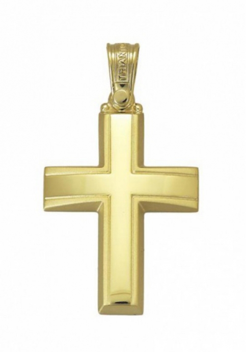 Σταυρός 14 Καράτια Xρυσο ΤΡΙΑΝΤΟΣ Ανδρικός