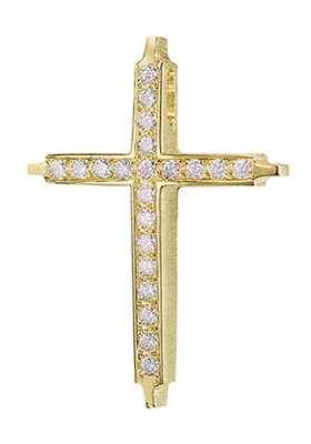 Σταυρός 14 Καράτια Χρυσός ΤΡΙΑΝΤΟΣ Γυναικείος με Ζιργκόν