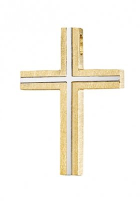 Σταυρός 14 Καράτια Xρυσο και Λευκόχρυσο ΤΡΙΑΝΤΟΣ 