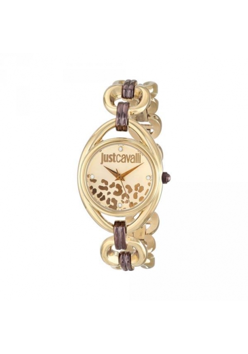 JUST CAVALLI Crystals Gold Stainless Steel Bracelet