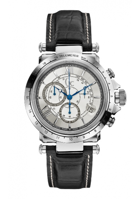 Guess Collection Chronograph Black Leather Strap